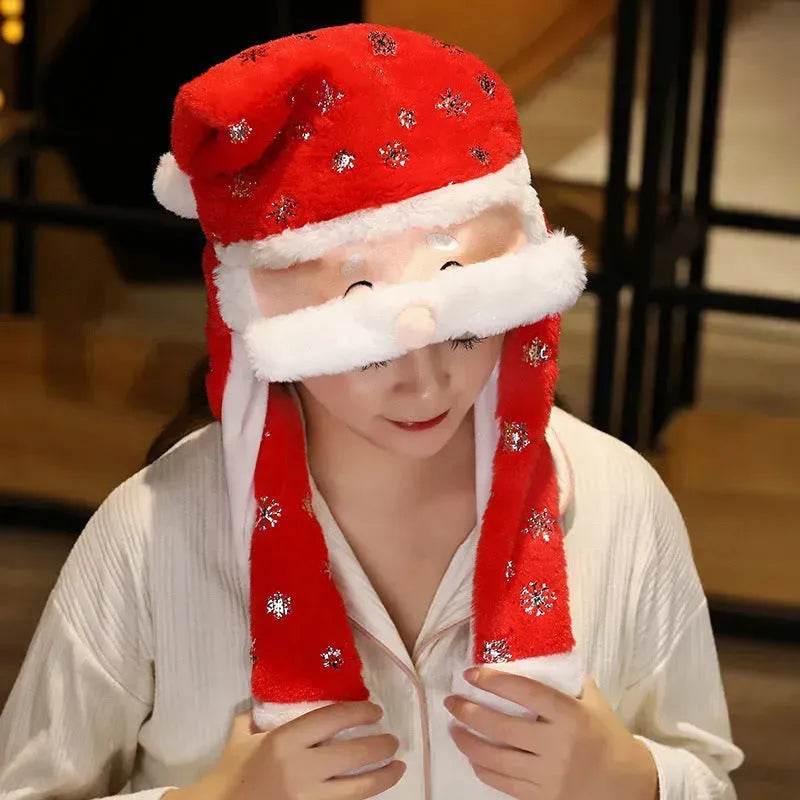 Novel Movable Christmas Hat Winter Cute Santa Claus Snowman Elk Hat - EX-STOCK Canada