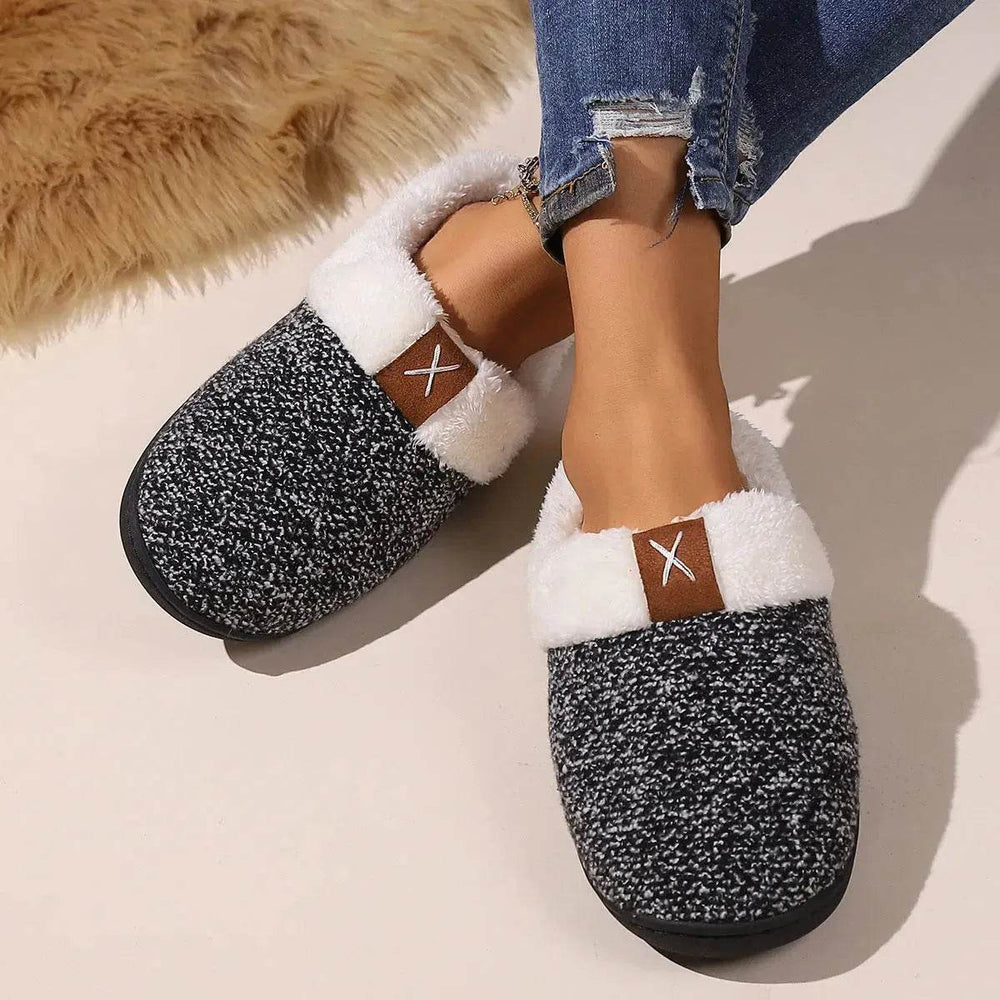 Winter Plush Slippers Fashion Thick Bottom Warm House Shoes For Women Men Indoor Bedroom Floor Slipper - EX-STOCK Canada