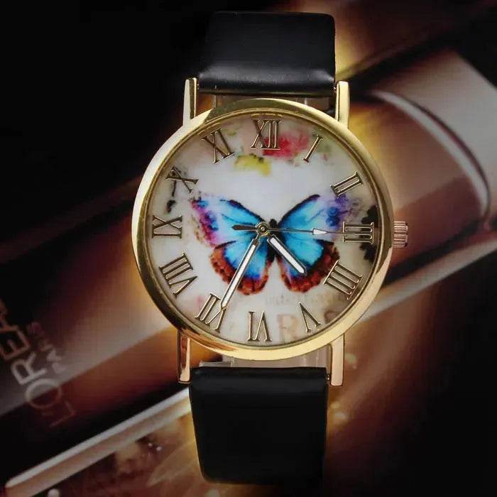 Roman scale butterfly belt watch Fashion universal gold shell watch - EX-STOCK Canada