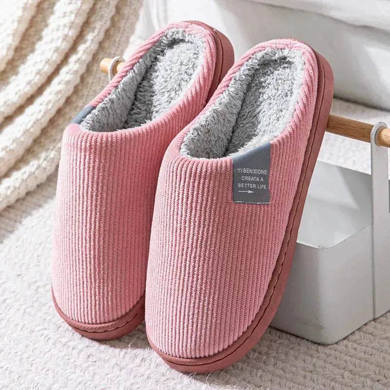 Winter Non-slip Plus Velvet Cotton Slippers - EX-STOCK Canada