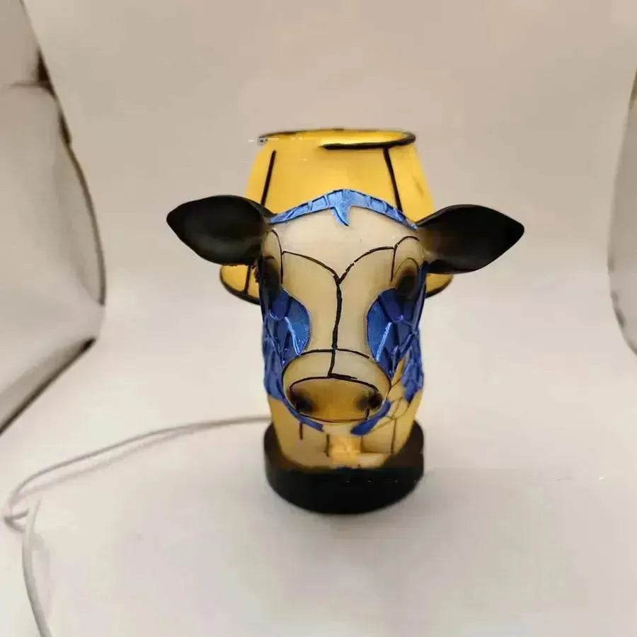 Beautiful Cow Table Lamp Bedside Table Lamp With USB Bedside Lamp For Living Room Bedroom Dormitory Bra Ornament - EX-STOCK Canada