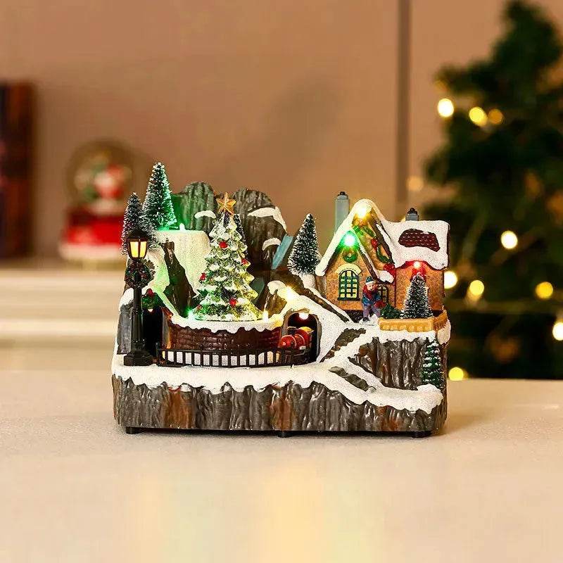 Christmas Rotating Resin Luminous Music Box Ornaments - EX-STOCK Canada