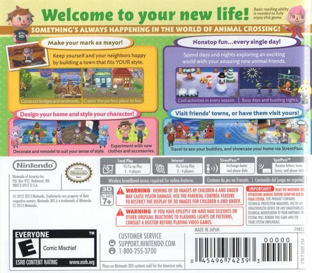 Welcome to Animal Crossing - New Leaf (usagé)