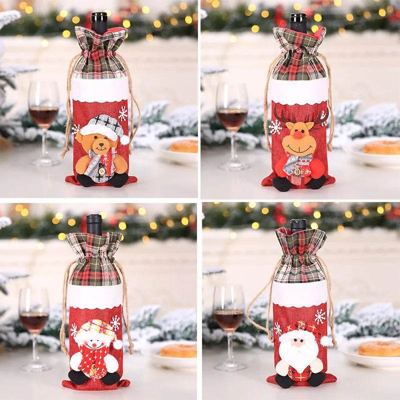 Christmas Decorations Christmas Wine Bottle Socks - EX-STOCK Canada