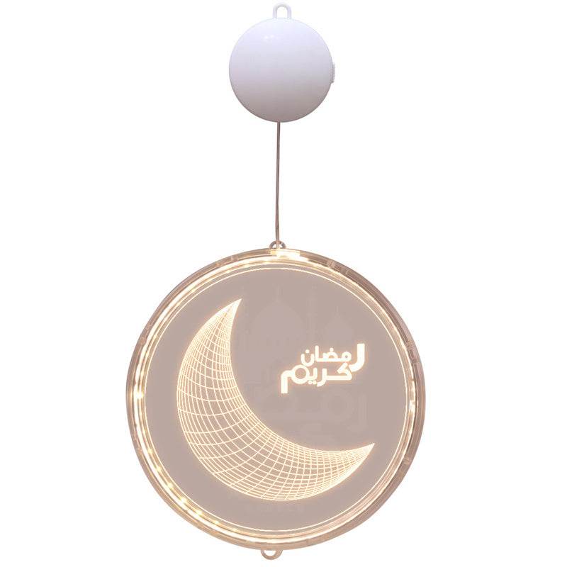 Acrylic Moon Castle Eid Al Fitr Ramadan Hanging Lamp Battery - EX-STOCK Canada