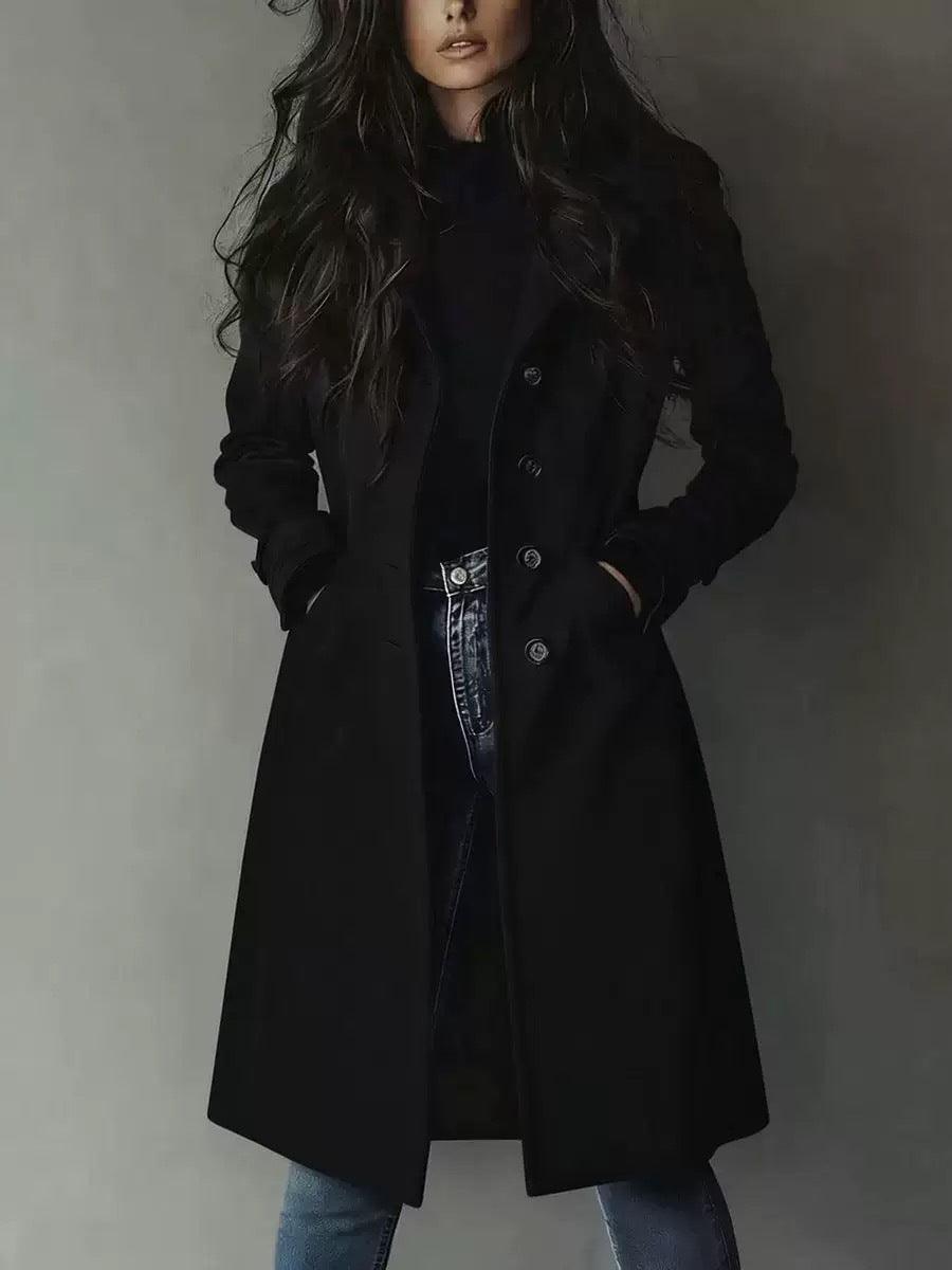 Womens Western Style Long Trench Coat For Fall And Winter EX-STOCK Canada
