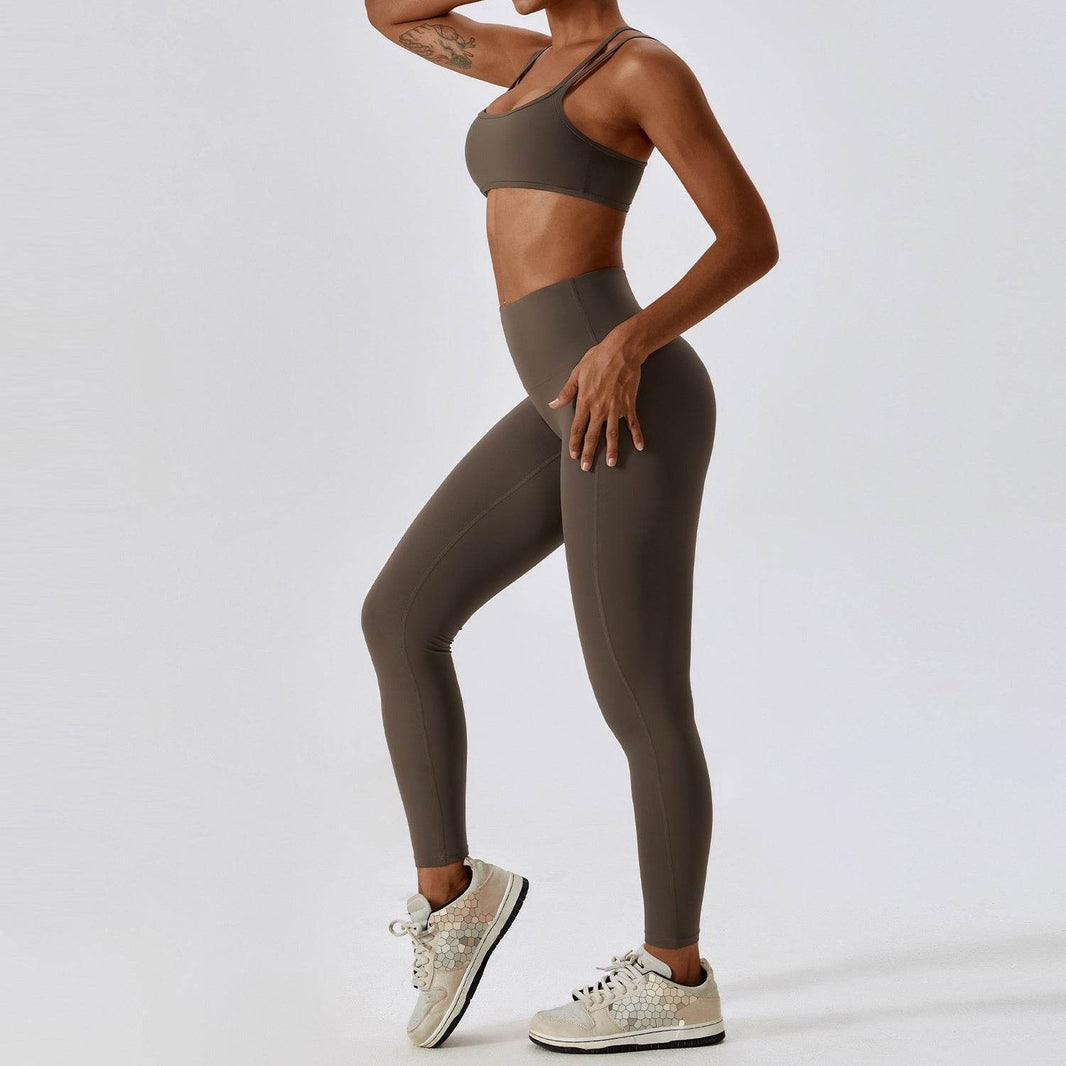 Breathable Quick-drying 2pcs Fitness Yoga Workout Clothes Sports Body-hugging set - EX-STOCK Canada