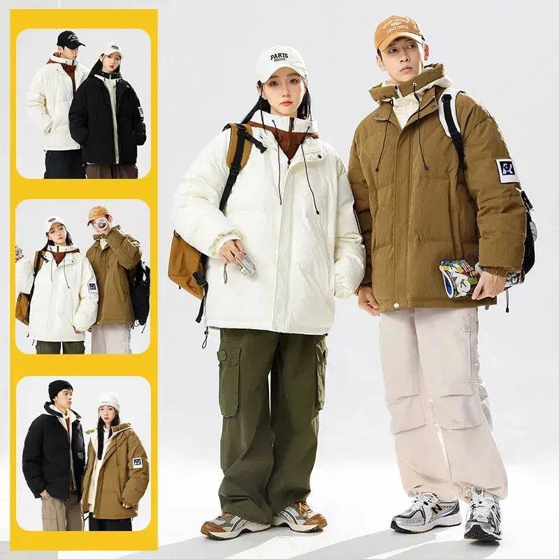 Street Hip pop style Thick Oversized Duck Down Jacket Unisex - EX-STOCK Canada