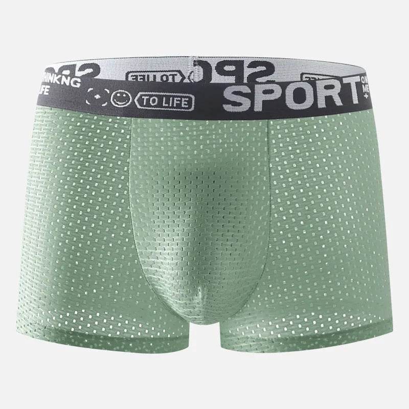 Men's Underwear Mid Waist Mesh Ice Silk Mesh SPORT Boxer Brief - EX-STOCK Canada