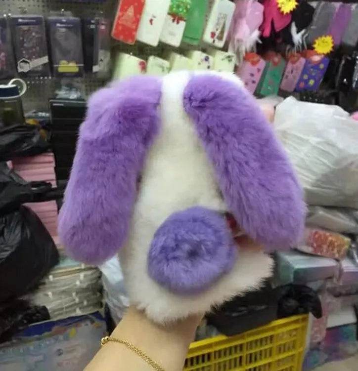 Cute Creative Rabbit Plush warm phone case women - EX-STOCK Canada