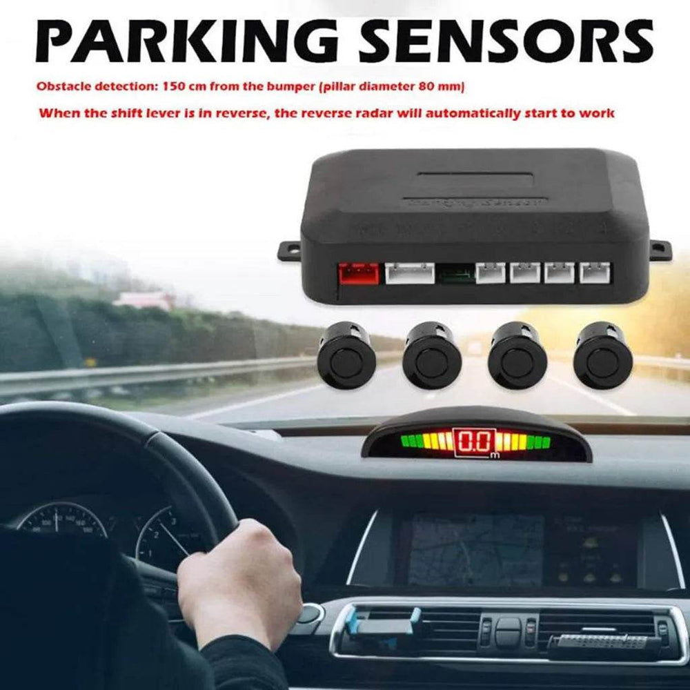 Auto Car LED Crescent Buzzer Radar Parking Sensor 4 Probes Car Camera - EX-STOCK Canada