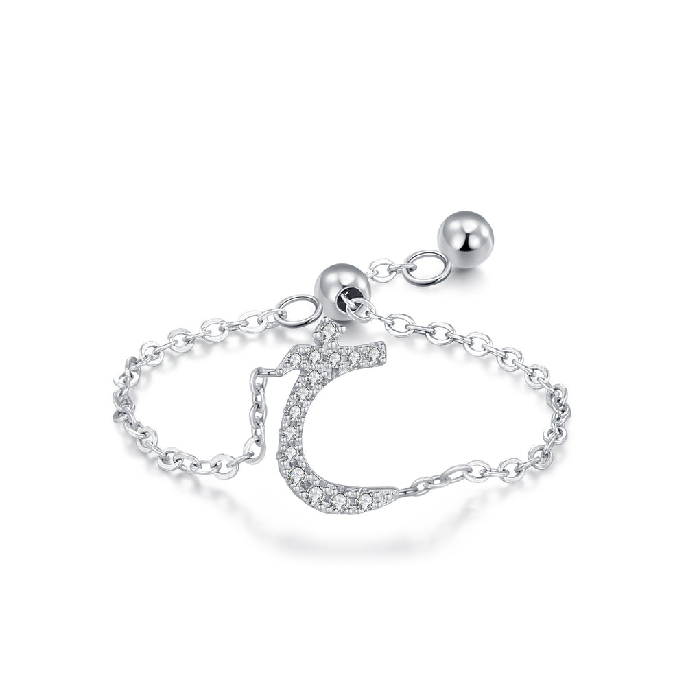 S925 Sterling Silver Niche Style Arabic Letters Pull-out Chain All-match Stackable EX-STOCK Canada