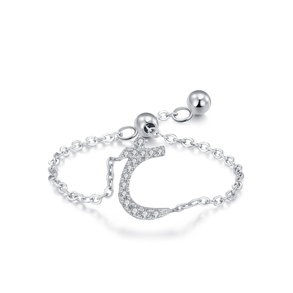 S925 Sterling Silver Niche Style Arabic Letters Pull-out Chain All-match Stackable EX-STOCK Canada