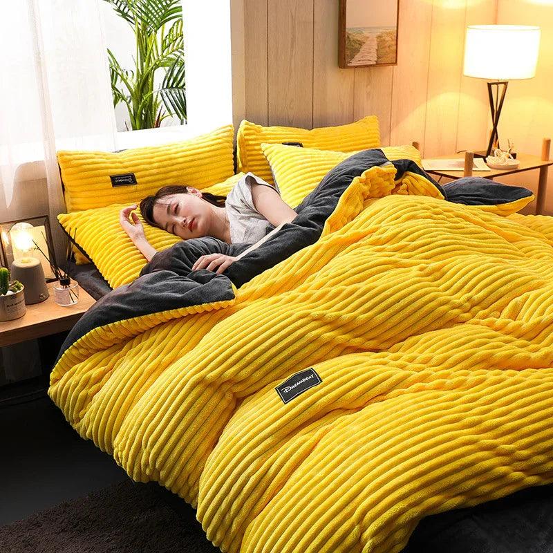 Housse de couette en velours double face en flanelle pour l'hiverEX-STOCK Canada