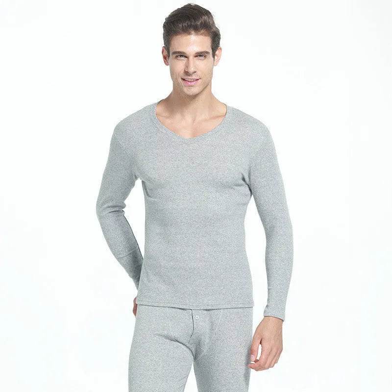 2pcs Cotton Thermal underwear Long John Loungewear Outfit set men - EX-STOCK Canada