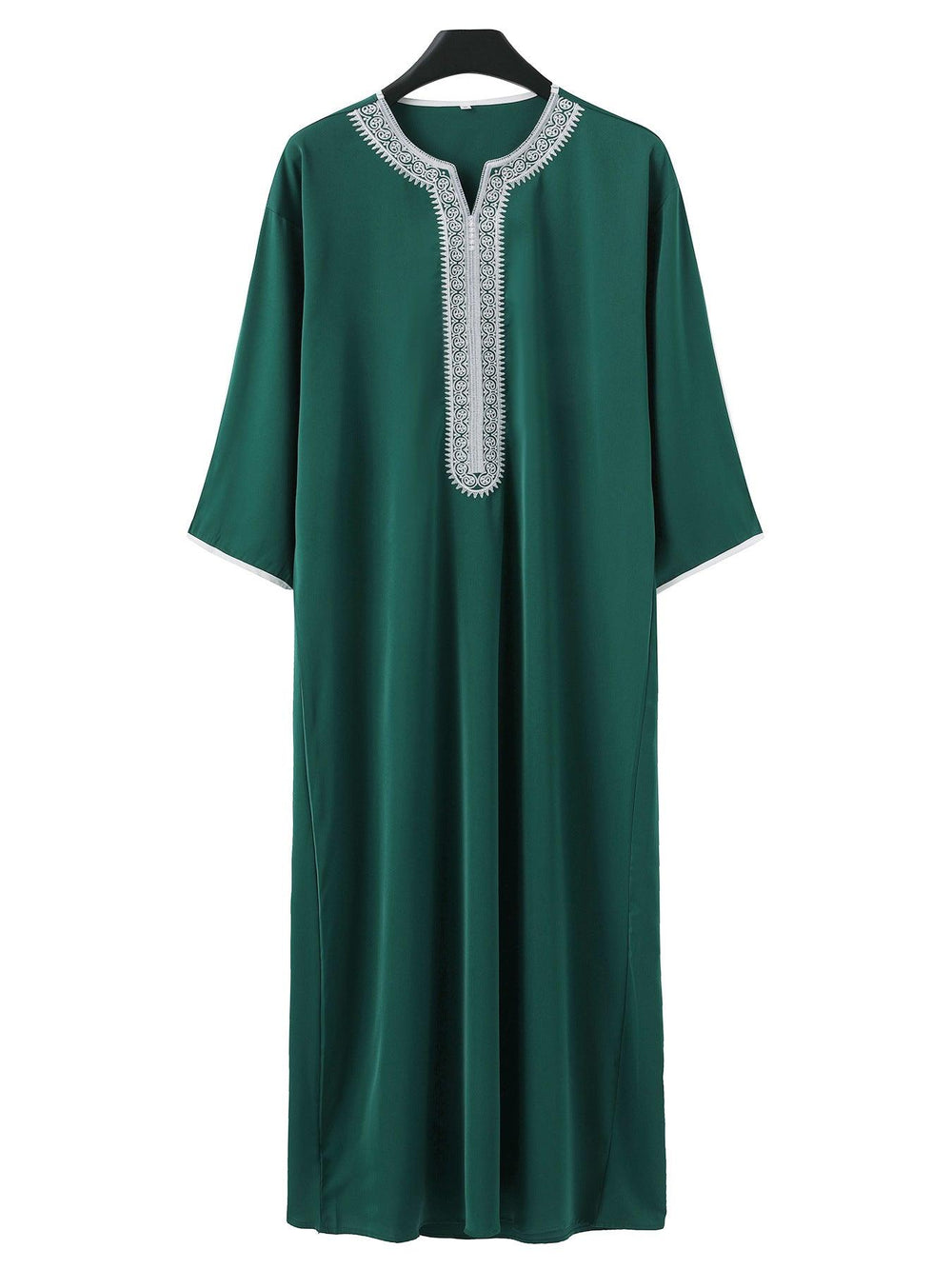 Thobe arabe traditionnel pour hommes, robe longue musulmane style moyen-oriental