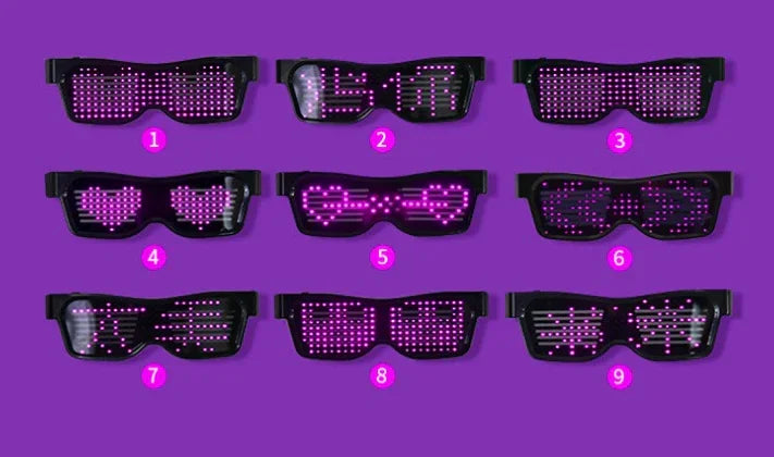 Multicolor Party LED Glasses Dynamic Flashing LED Glasses EX-STOCK Canada