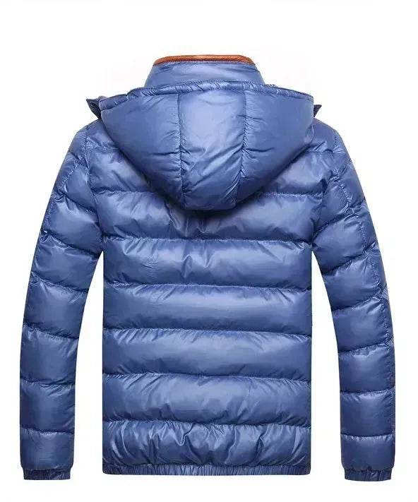 Winter leather Puffer coat for men Hooded padded Winter jacket for men - EX-STOCK Canada
