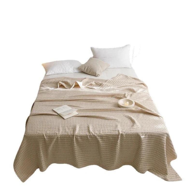 Waffle Cotton Yarn Air Conditioner Summer Cooling Duvet Solid Color Dormitory Comforter EX-STOCK Canada