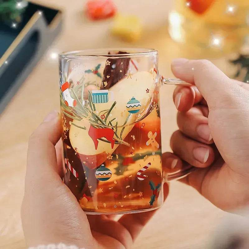 2024 Christmas Gift High Beauty Creative Cup Christmas Snowman Glass Cup High Temperature Resistant - EX-STOCK Canada