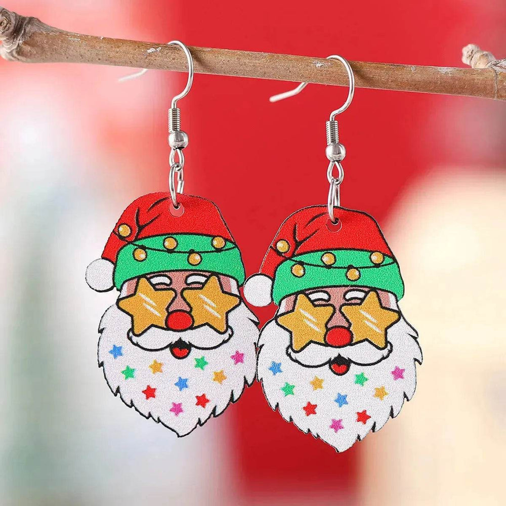 Funny Santa Claus Earrings Christmas Pendant Earrings Gift - EX-STOCK Canada