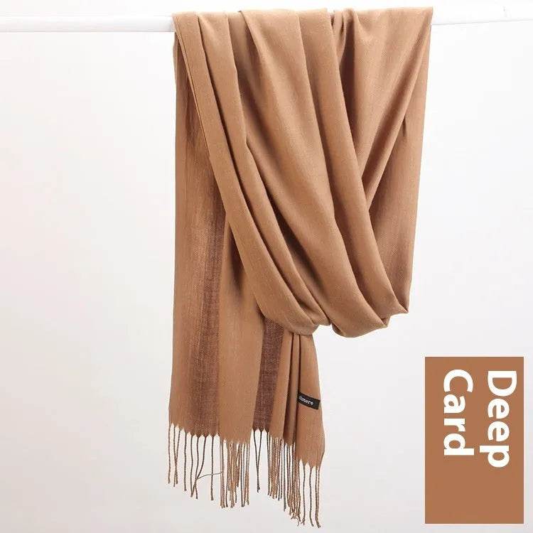 Pure Color Warm Keeping Scarf All-match Cashmere Shawl - EX-STOCK Canada
