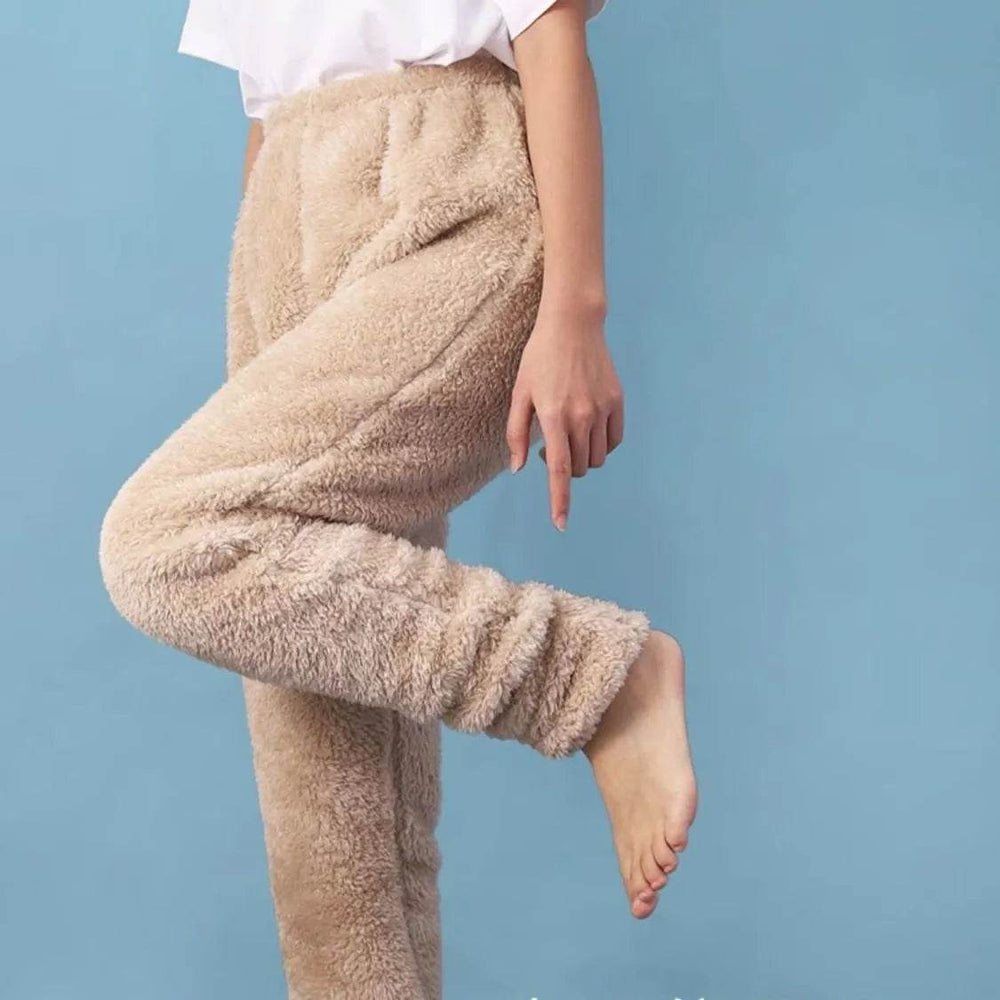 Women Coral Fleece Socks Leggings Winter Warm Sleepwear Ankles Knees Guard Women Home Pants Thick Pajamas Pant - EX-STOCK Canada