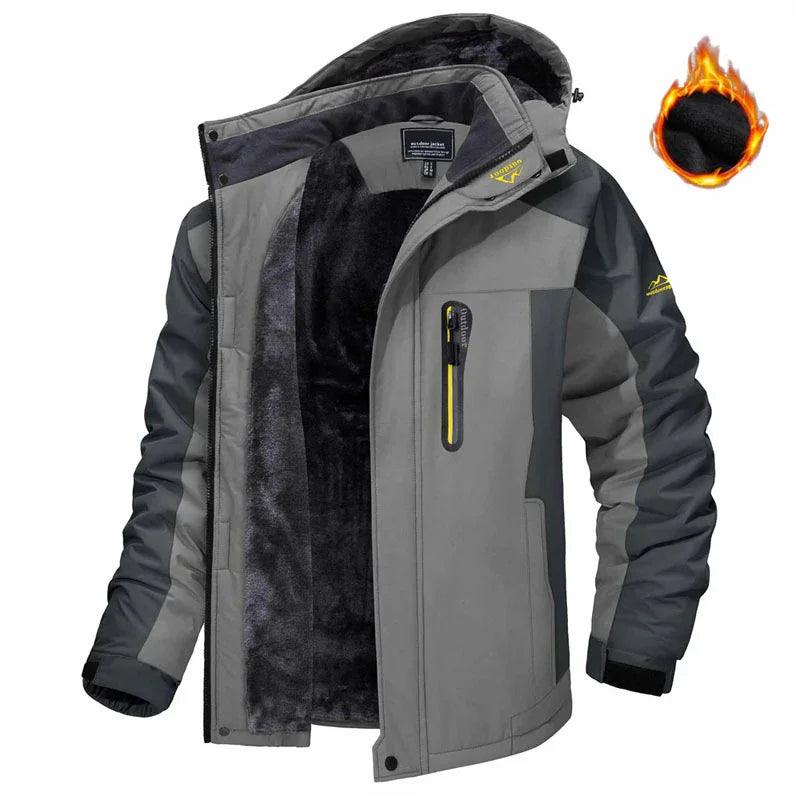 Winter Hooded Jacket Fashion Casual Warm Fleece Coat Windproof Rainproof Parka Windbreaker Men's Top EX-STOCK Canada