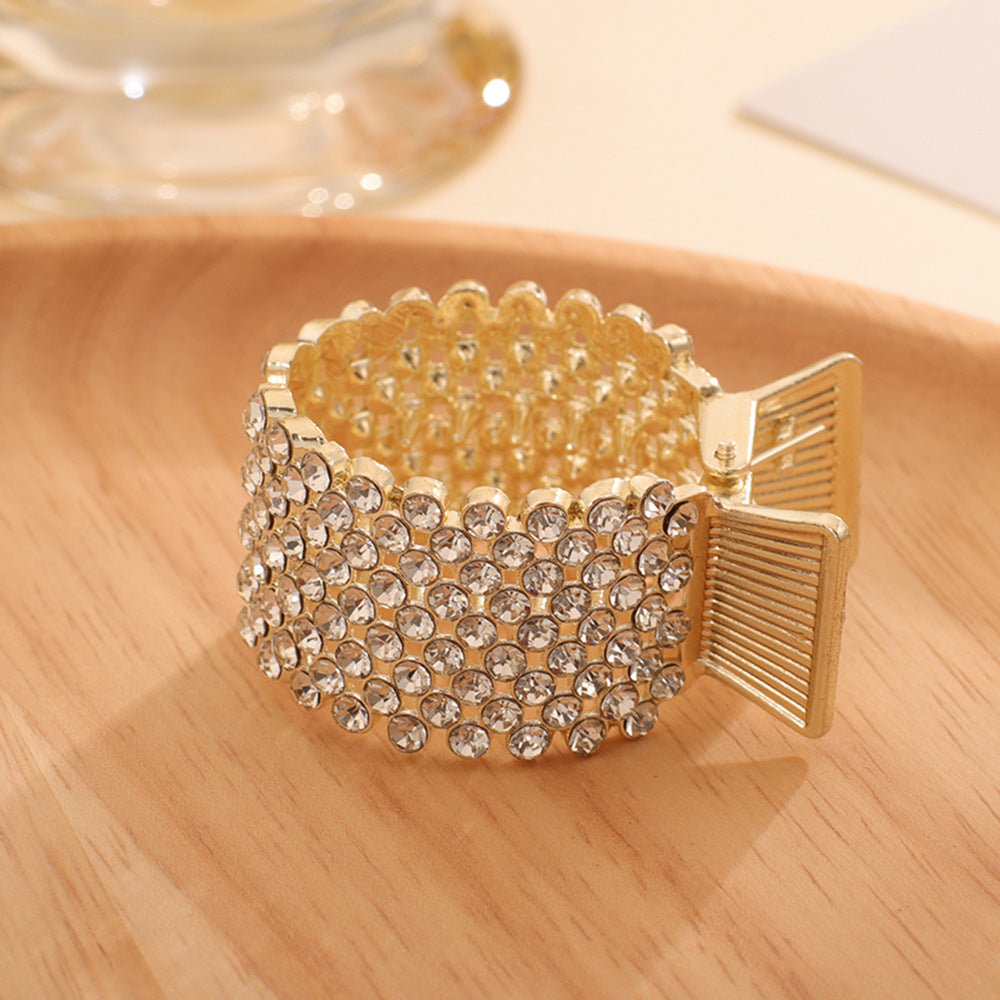 Decorative Ponytail Hair Clip Pearl Rhinestone Claw Clip