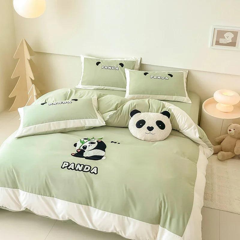 Cotton Four-piece Set Washed Fitted Sheet Duvet Cover Sheets Three-piece Bedding Set EX-STOCK Canada