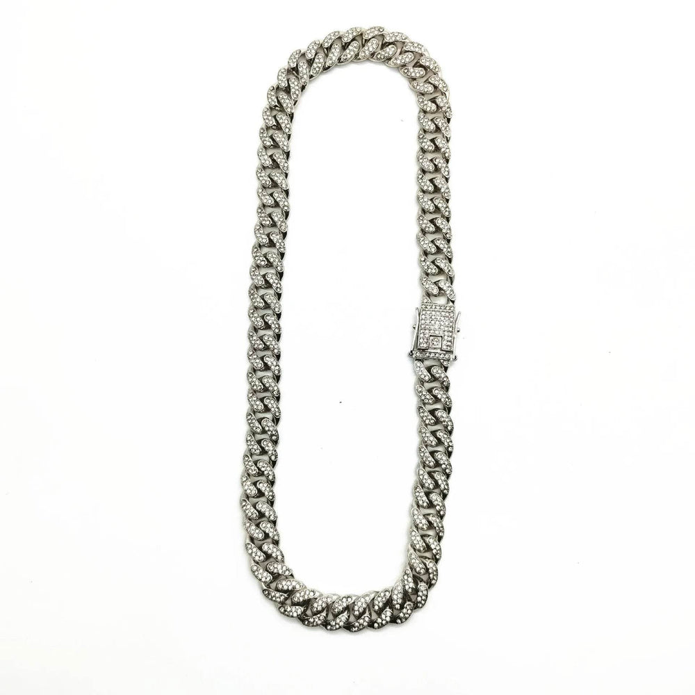 Alloy Line Cuban Link Chain Diamond Bracelet - EX-STOCK Canada