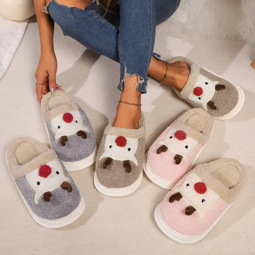 Chaussons en coton mignons cartoon pour intérieur et extérieur, chauds, antidérapants, confortables et décontractésEX-STOCK Canada