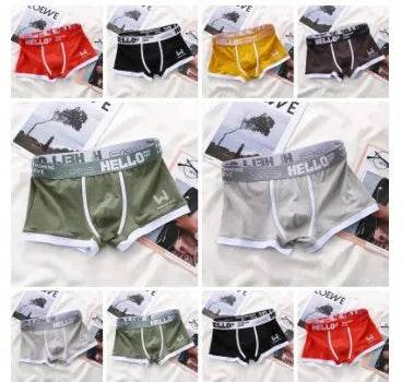 Men's Cotton Boxer Briefs Trendy Breathable Low waist underwear - EX-STOCK Canada