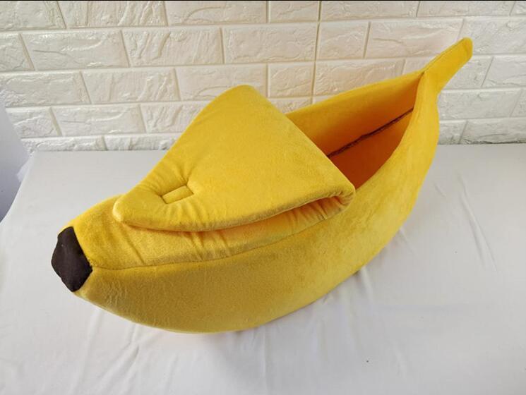Pet House Dog Bed Banana Shape Dog House Cute Pet Kennel Nest Warm Dog Sofas Sleeping Bed EX-STOCK Canada