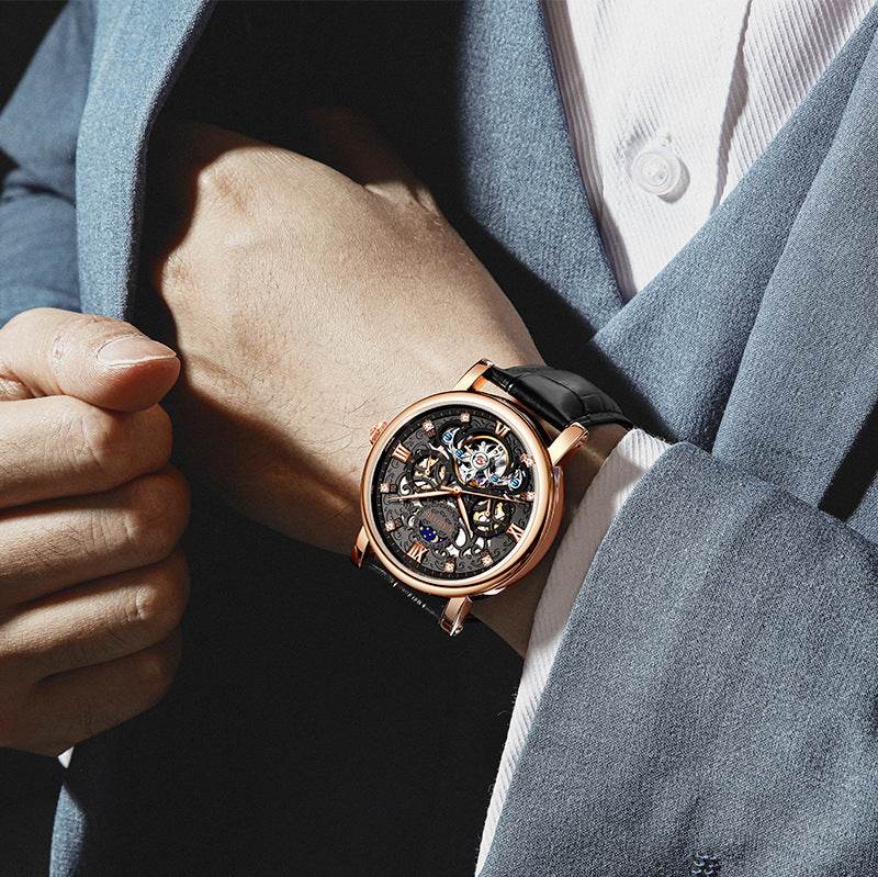 Men's Business Casual Waterproof Luminous Leather Watch EX-STOCK Canada