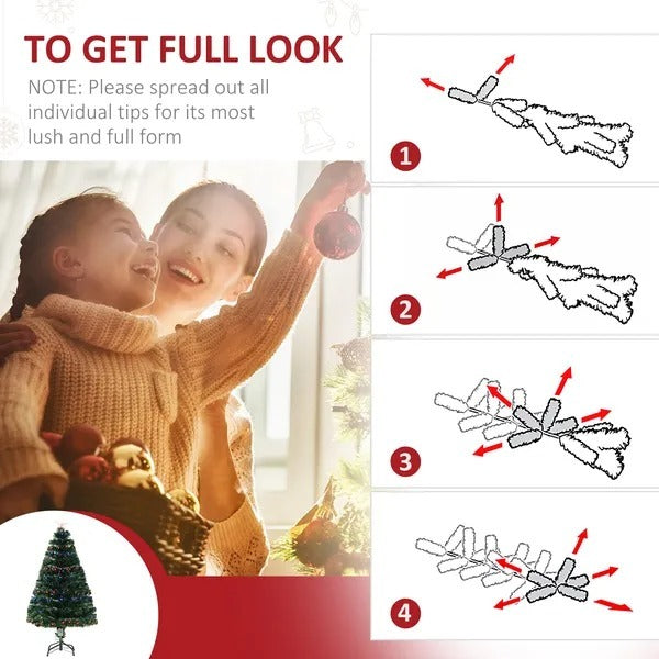 4ft Prelit Artificial Optical Xmas Tree Spruce Hinged Full Tree EX-STOCK Canada