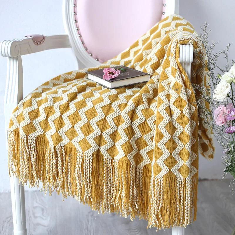 Knitted Wool Blanket Cashmere Blanket EX-STOCK Canada