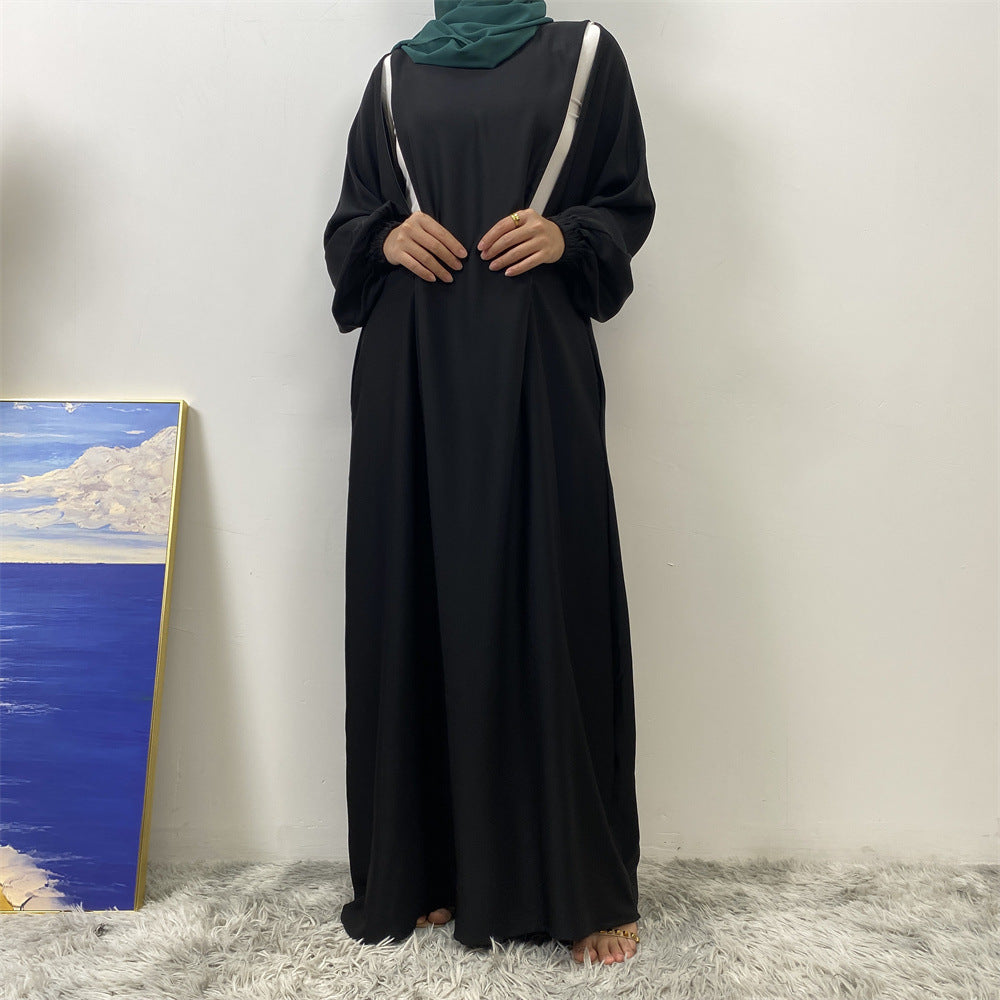 Fashion Nursing Clothes Muslim Long Sleeve Slim Fit Dress - EX-STOCK Canada