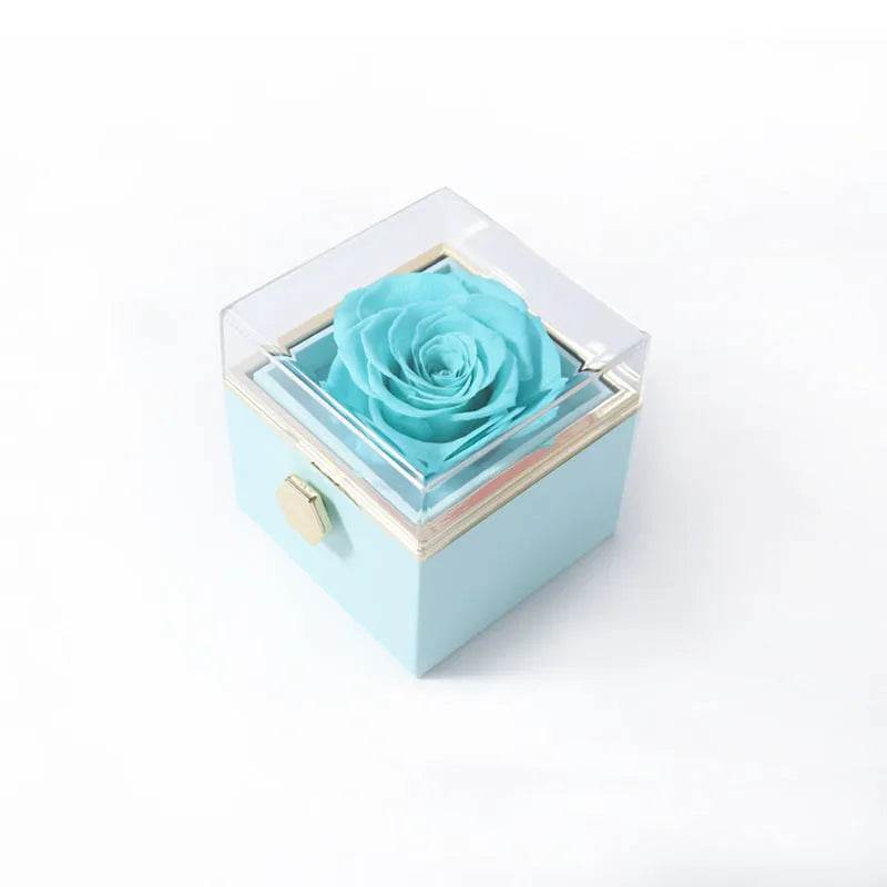 Fashion Acrylic Rotating Valentine Rose Jewelry gift Box - EX-STOCK Canada