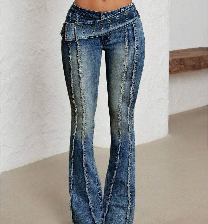 Women's Fashionable Low Waist Flared Jeans EX-STOCK Canada