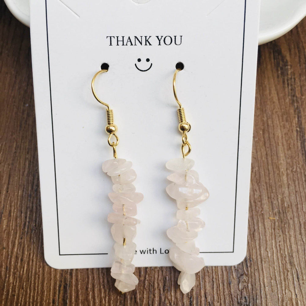 Handmade DIY Natural Crystal Stone Beaded Earrings - EX-STOCK Canada