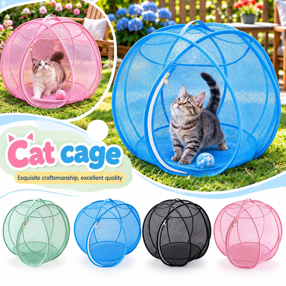 Foldable Mesh Rolling Cat Play Enclosure — product view 3 of 4 | EX-STOCK