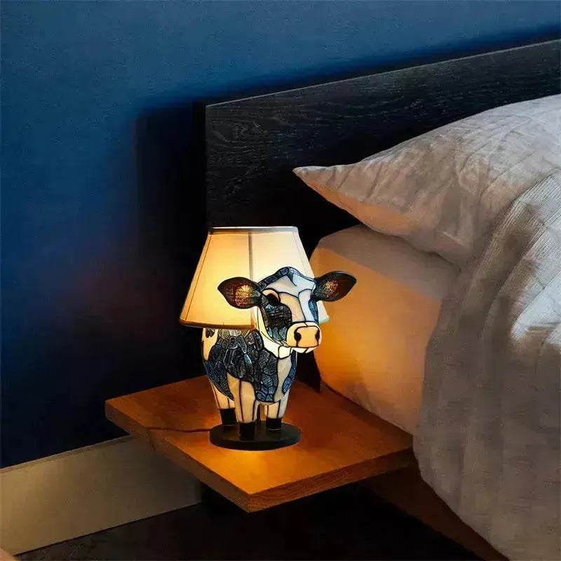 Beautiful Cow Table Lamp Bedside Table Lamp With USB Bedside Lamp For Living Room Bedroom Dormitory Bra Ornament - EX-STOCK Canada