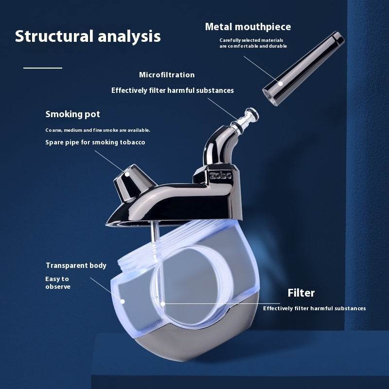 Hookah Men's Belt Filter Small-bowled Long-stemmed Tobacco Pipe Pot - EX-STOCK Canada