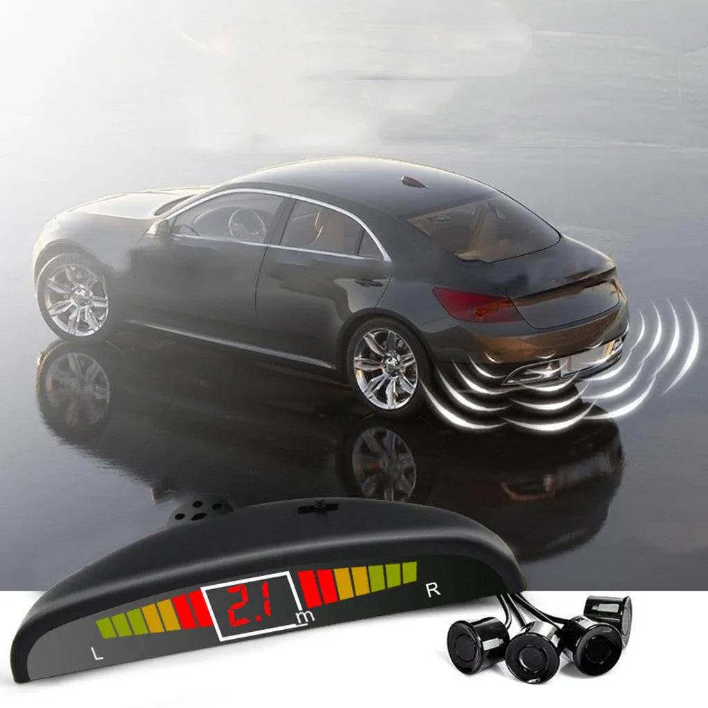 Auto Car LED Crescent Buzzer Radar Parking Sensor 4 Probes Car Camera - EX-STOCK Canada