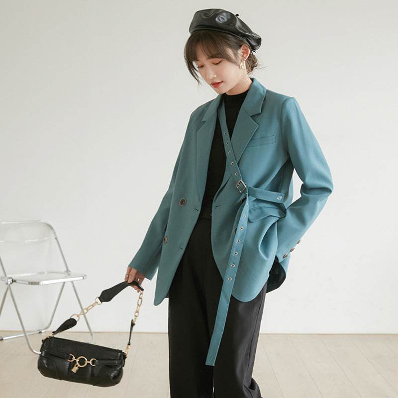 Design Niche Laced Blue Blazer Women - EX-STOCK Canada