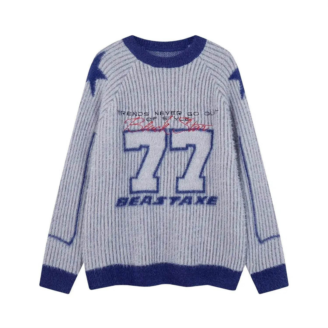 New Trend Autumn Winter Round neck Oversized Pullover Wool Sweater for Teenagers - EX-STOCK Canada