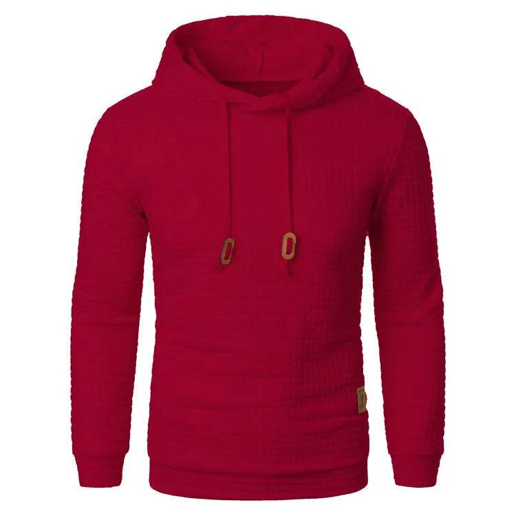 Men's Jacquard Sweatshirt Long-sleeved Hoodie Warm Color Sports Pullover Top - EX-STOCK Canada