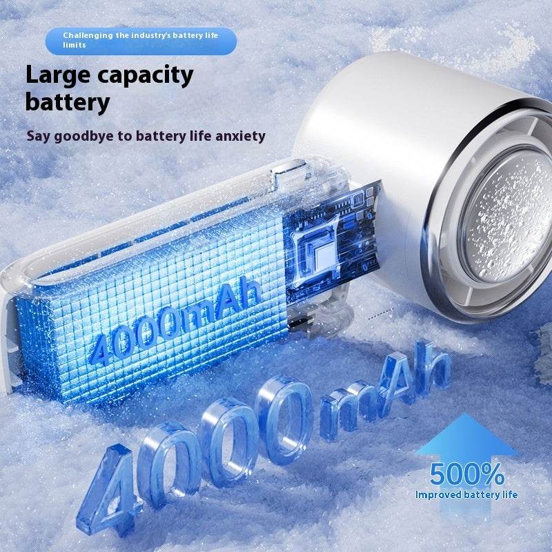 New Ice Pack High-Speed Handheld Eletirc Fan Speed Adjustable Folding Mini Fan Portable Outdoor Hanging Neck Small Fan - EX-STOCK Canada