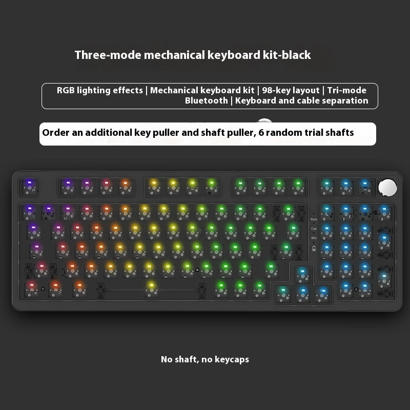 98-Key Wireless Bluetooth Mechanical Keyboard – Triple-Mode Gaming & Office | 30 Styles